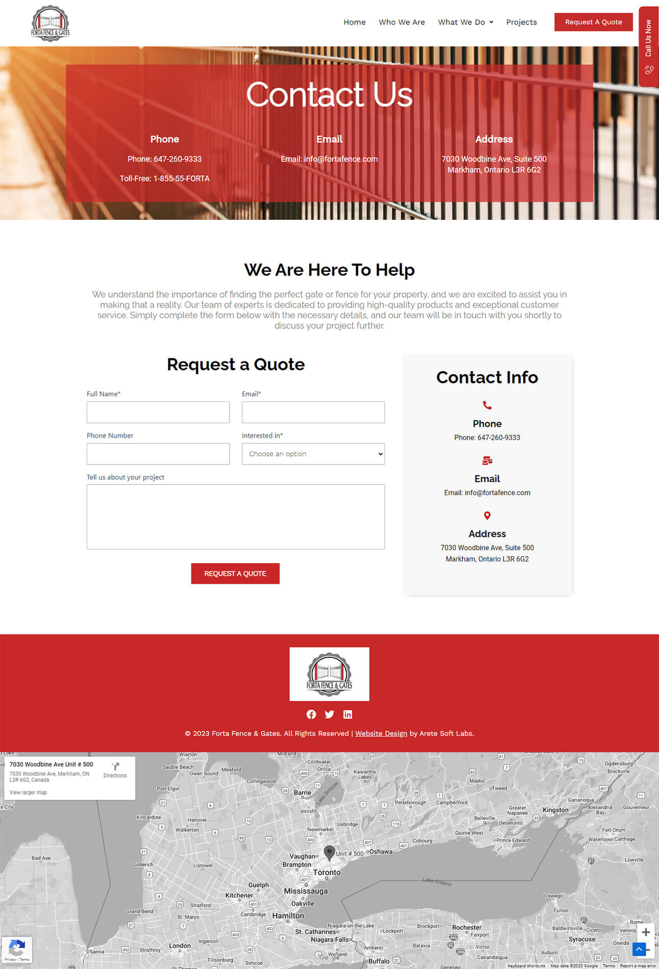 contact page