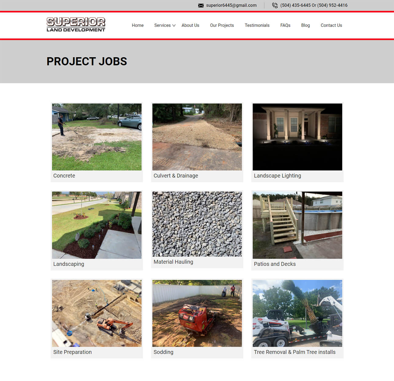 project job page