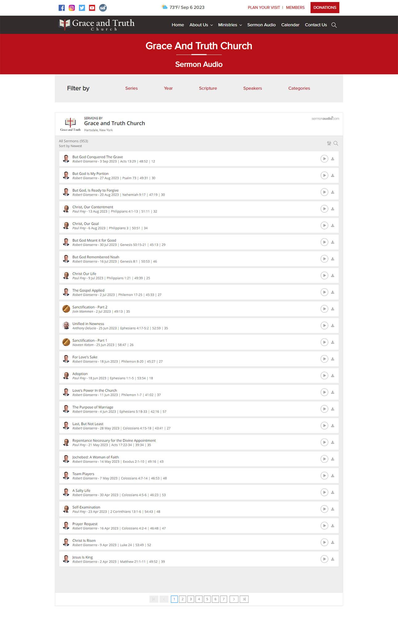 sermon audio page